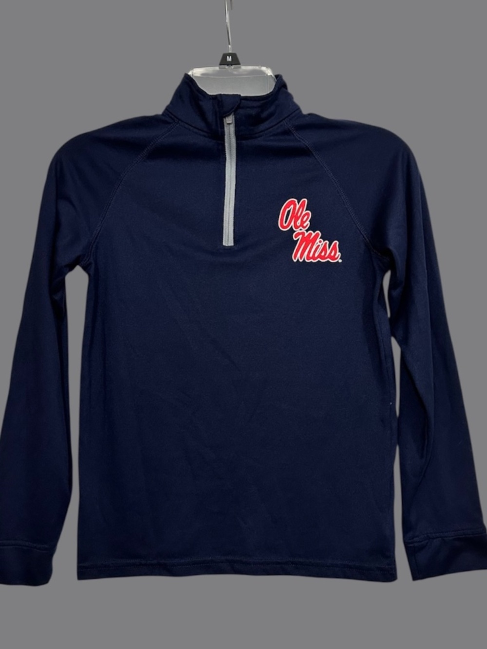 Under Armour Boys Size YSM Long Sleeve Blue w/Ole Miss